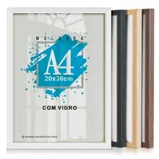 Quadro Moldura A4 20x30 Porta Retrato Com Vidro Certificado