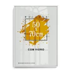 Quadro Moldura 50x70 Caixa Alta Grande Com Vidro Certificado Caixa Alta