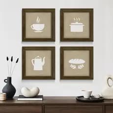 Quadro Decorativo Padaria Lanchonete Cozinha Gastro Bar de Parede com Moldura e Vidro