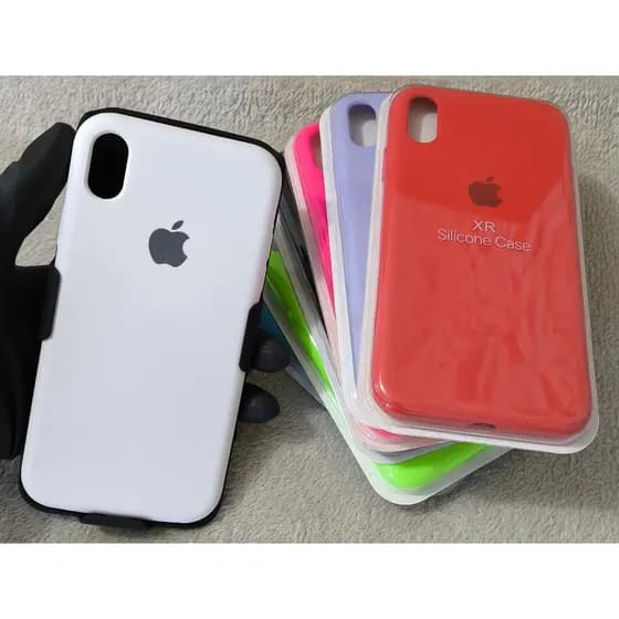 Suporte + Capa iP XR Suporte de Cintura + Case Aveludada com Logo para iPhone XR