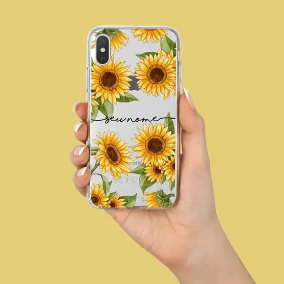 Capa Capinha de Celular Girassóis