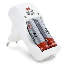 CARREGADOR DE PILHAS AA/9V C/ 2un AA MO CP31