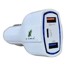 CARREGADOR VEICULAR RÁPIDO BRANCO MOD. XC.V15USB