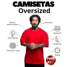Camiseta Masculina Oversized Streetwear | Gola Alta | Modelagem Larga e Confortável | Algodão Fio