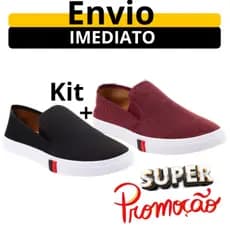Sapatenis Masculino Iate Kit 2 Pares Tenis Sem Meia Sneaker