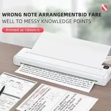 Impressora A4 sem tinta portátil para uso doméstico pequena impressora de papel de teste mini sensível a erros térmicos