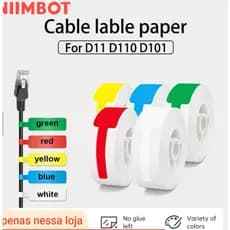 Etiqueta De Cabo NIIMBOT D11/D110/D101 Identificação De Linha De Dados De Papel Etiquetas De Fio De Fibra Organizadores
