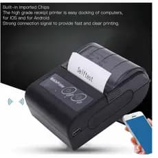 Mini Impressora 58mm Portátil Bluetooth Térmica Android Ios Sem Fio Celular Sem Tinta