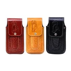Capa Artesanal Para Celular Com Bainha Para Canivete Couro Legítimo.