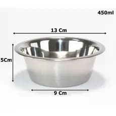Kit 3 Tigelas Comedouro Inox 360 Ml Chalesco