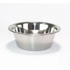 Kit 2 Tigelas Comedouro E Bebedouro Para Cães E Gatos Em Inox 360Ml Chalesco