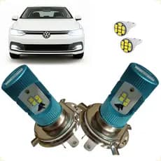 Par de Led Carro Kit de Lâmpada LF03 do Cavalinho H4 Super Branca 6000K Farol Alto e Baixo Universal