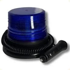 Giroled Rotativo Giroflex Alto Brilho 12v-24V Imã Azul Luz Sinalizadora Emergência Bivolt Universal