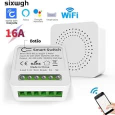 Interruptor inteligente wifi interruptor de temporizador de suporte alexa google controle de voz doméstico