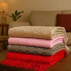 Kit 2 Mantas Tambaba Grande 2,30 x 1,70 m para Sofá, Cama ou Poltrona - Capa Proteção ou Decoração