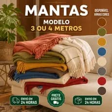 Manta p/ Sofá King 3 x 1,80 m ou 4 x 1,80 m Algodão Capa Protetora Peseira Decoração - CORES