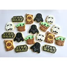 Kit 12 Cortadores com Carimbo Tema Stars Wars | Molde para Biscoitos, Pasta Americana e Massinha | 9 a 12 cm