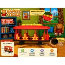 Bondinho Daniel Tigre 3D Personalizável l Decoração Brinquedo l Rodas Funcionais