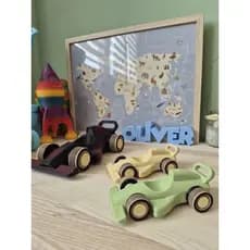 Carrinho F1 Infantil Decorativo Quarto Criança 3D Enfeite