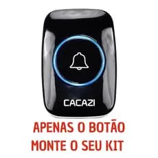 Botão Adicional Campainha Sem Fio Com 300 Metros de Alcance a Prova D'agua CACAZI Casa SOS Idoso