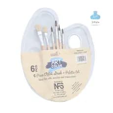 6 Pcs Pintar Escovas E 1 Pc Paleta Bandeja Set Para Crianças Adultos Aquarela Óleo Acrílico Arte Guache Pintura Suprimentos