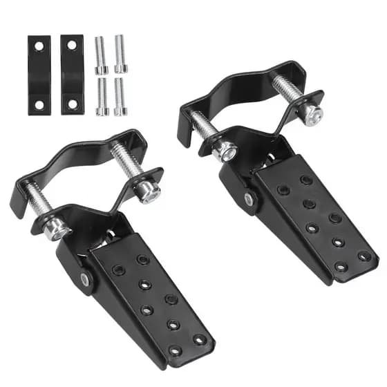 Apoio Para Os Pés Dobrável , Pedal De Aço Preto Universal Retrô Motocicleta New7.1