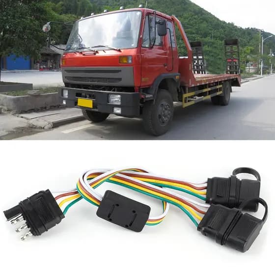 Jeanstyle-BR Plugue de reboque de 4 pinos, adaptador dividido, tomada tipo EUA, acessório de conector de fio para