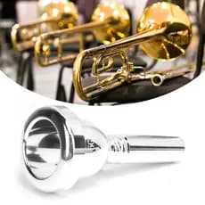 fgstbr Trombone Bocal Tenor Grande Haste Boca Peça Metal 12.7mm 5G Acessório Substituição TR-03Silver