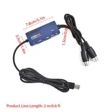 fgstbr DOREMiDi MIDI Para USB A Adaptador De Cabo De Interface Edição De Gravação Conversor De Áudio Reverb/Corus/Efeito