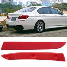 1 par de refletor de para-choque traseiro 63147318556 caixa vermelha forte retrorreflexão adequada para série 5 F10 LCI