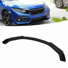 Xixian 4 PCS Separador de Lábios do Para-choque Dianteiro 165 cm Preto Brilhante ABS Divisor