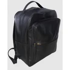 Mochila De Couro Legítimo Grande Espaçosa Trabalho Faculdade Camping