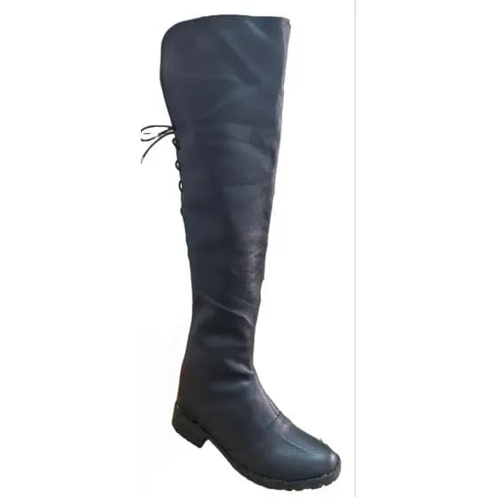 Bota de Couro Legítimo Over The Knee Fabricação Própria Acima do Joelho