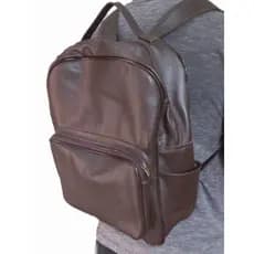 Mochila de Couro Legítimo  Reforçada Escolar Trabalho Passeio