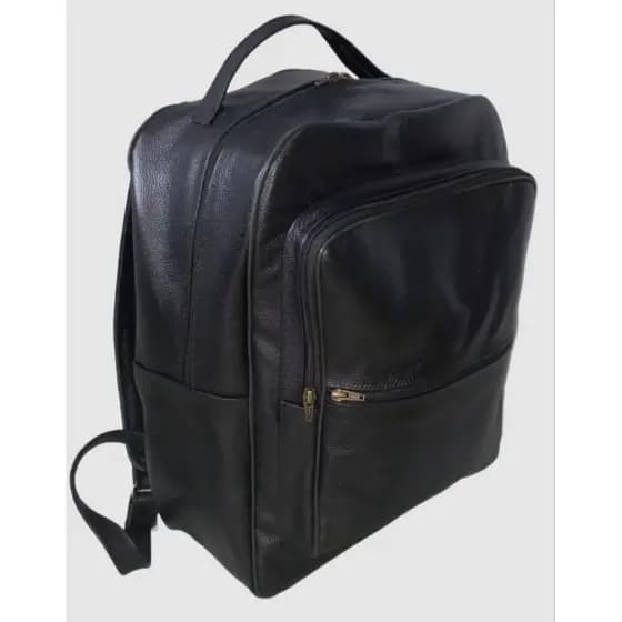 Mochila Grande Couro Legítimo Fabricação Própria Porta Notebook