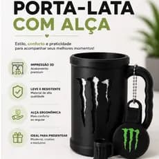 Porta Lata 473ml com Alça  | Chaveiro personalizado, abridor de lata  e tampa para lata Tudo em produção  3D
