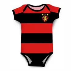 Body Infantil Spo Time de Pernambuco Bebê Futebol Personalizado com Nome