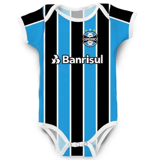 Body Infantil  Bebê Futebol Personalizado Gremio Grêmio Time com Nome