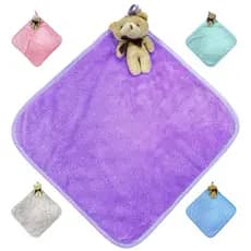 Naninha de bebê com Ursinho | Toalhinha bate mão 30x30cm linha baby