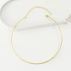 Colar  Circular Minimalista Para Mulheres Banhado A Ouro Joias Da Moda Presente