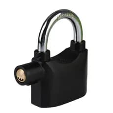 CADEADO COM ALARME SIRENE ANTI FURTO 110DBA SOM ALTO TRAVA SONORO BIKE MOTO PORTAO