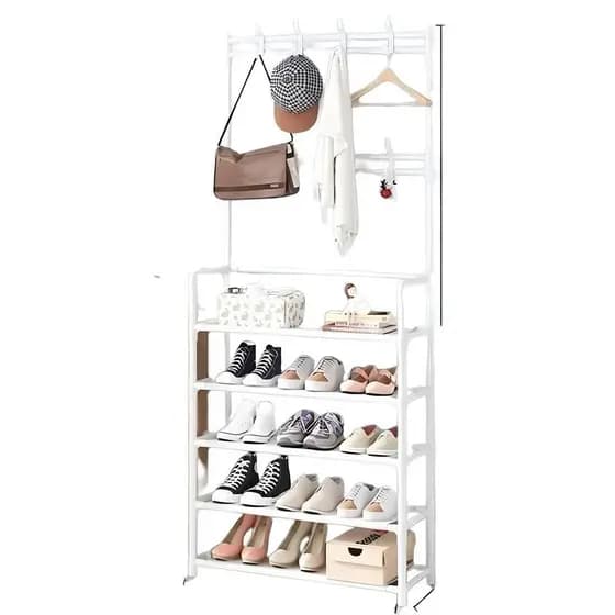 CABIDEIRO ORGANIZADOR ARARA COM 5 PRATELEIRAS PARA ROUPAS E SAPATOS