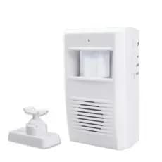 SENSOR PRESENCA LONGO ALCANCE CAMPAINHA SEM FIO ALARME MOVIMENTO MUSICAL ANUNCIADOR SONORO DETECTOR