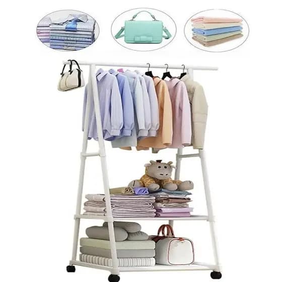 ARARA COM SAPATEIRA ARMARIO PORTATIL ORGANIZADOR DE ROUPAS 2 PRATELEIRAS BRANCO