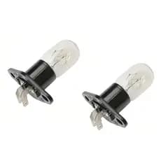 02 Pçs Lampada P/ Microondas 220V Com Soquete Nova