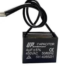 01 Pç/03 Pçs/07 Pçs Capacitor Quadrado 4uF CBB61 50/60Hz 2 Fios Usado em Ventilador e Outros