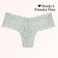 Calcinha Fio Dental de Renda Poliamida: Conforto Exclusivo com Cós Alto e Laterais Largas