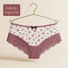 Calcinha Caleçon Rendada Sensualidade Conforto e Cobertura Perfeita