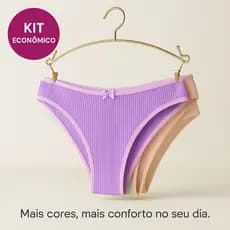 Tanga Conforto Canelada com Forro 100% Algodão Elegância e Bem-Estar Diário
