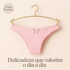 Tanga microfibra com elástico trabalhado, confortável e delicada para o dia a dia